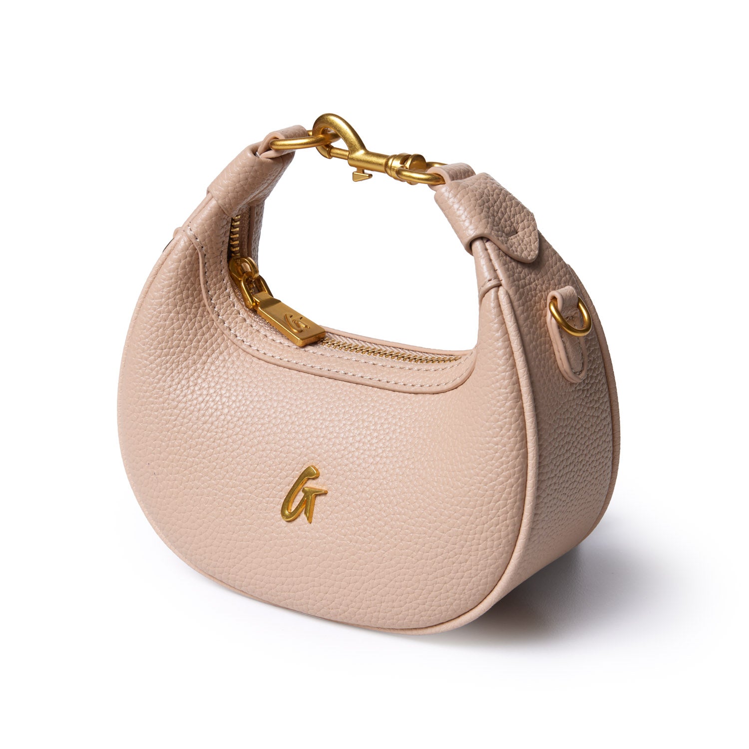 NANO PEBBLE HOBO BAG - NUDE