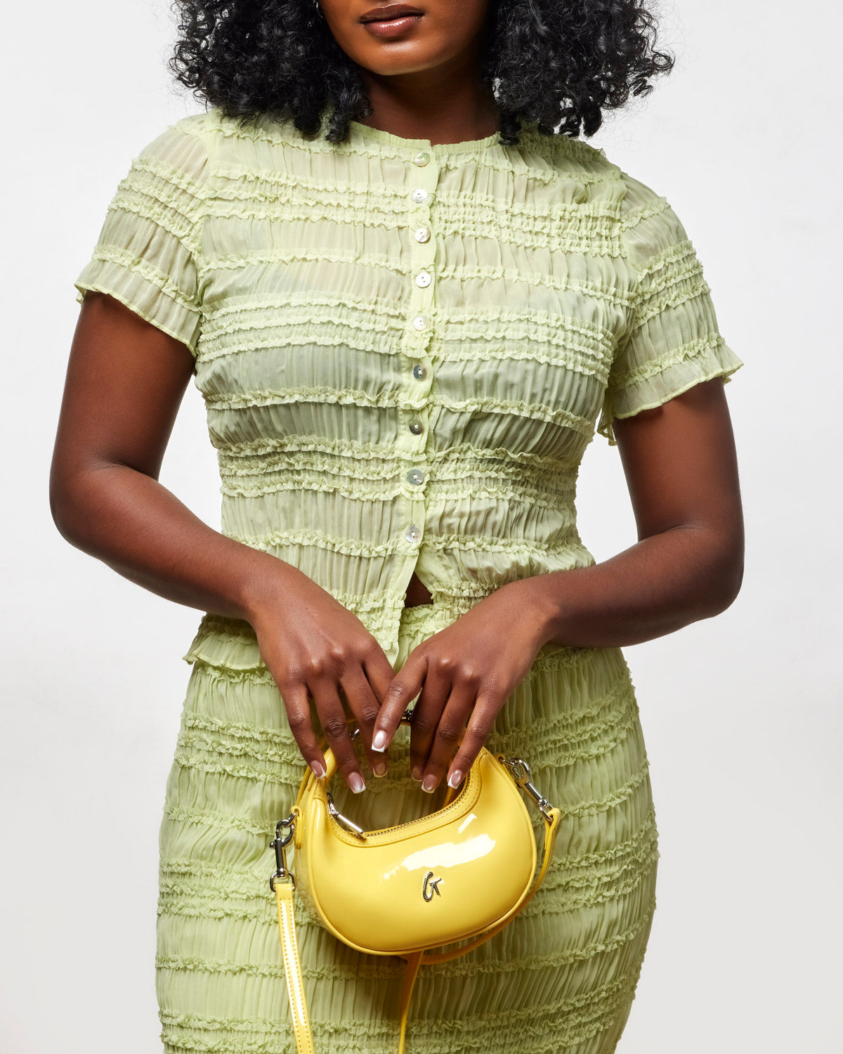 NANO MIRROR HOBO BAG - MIRROR YELLOW
