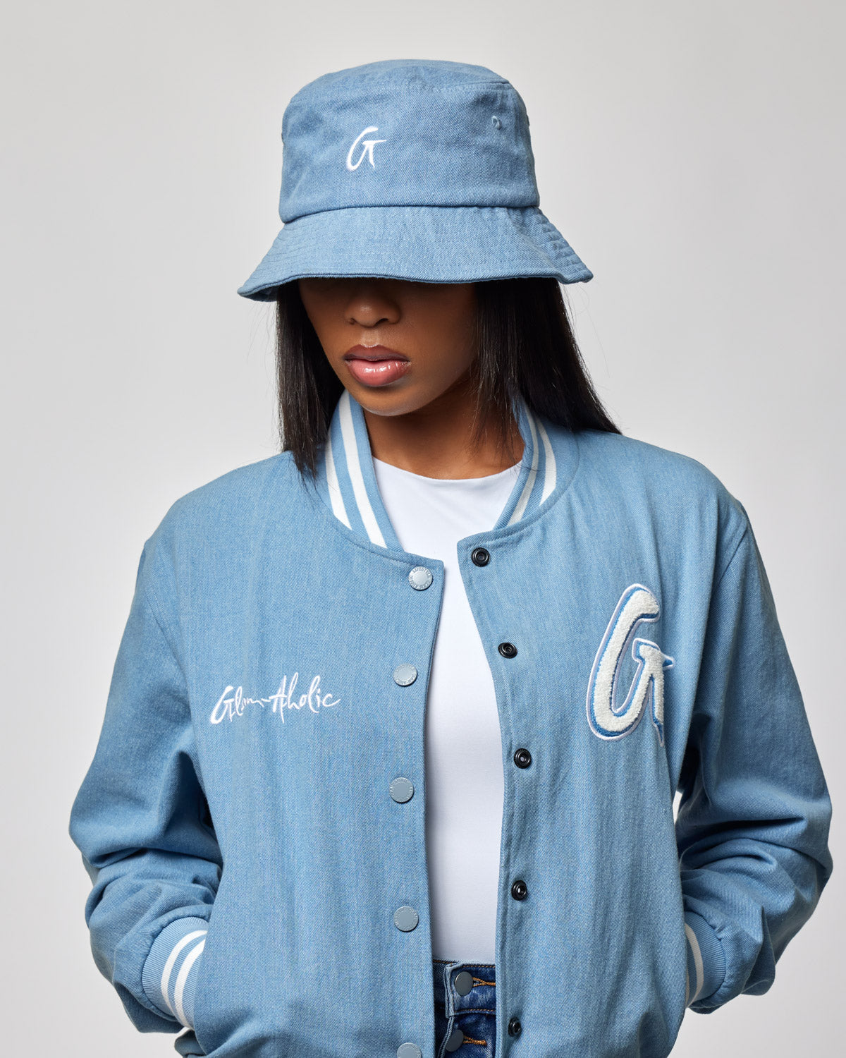 GLAM-AHOLIC LIFESTYLE DENIM BUCKET HAT