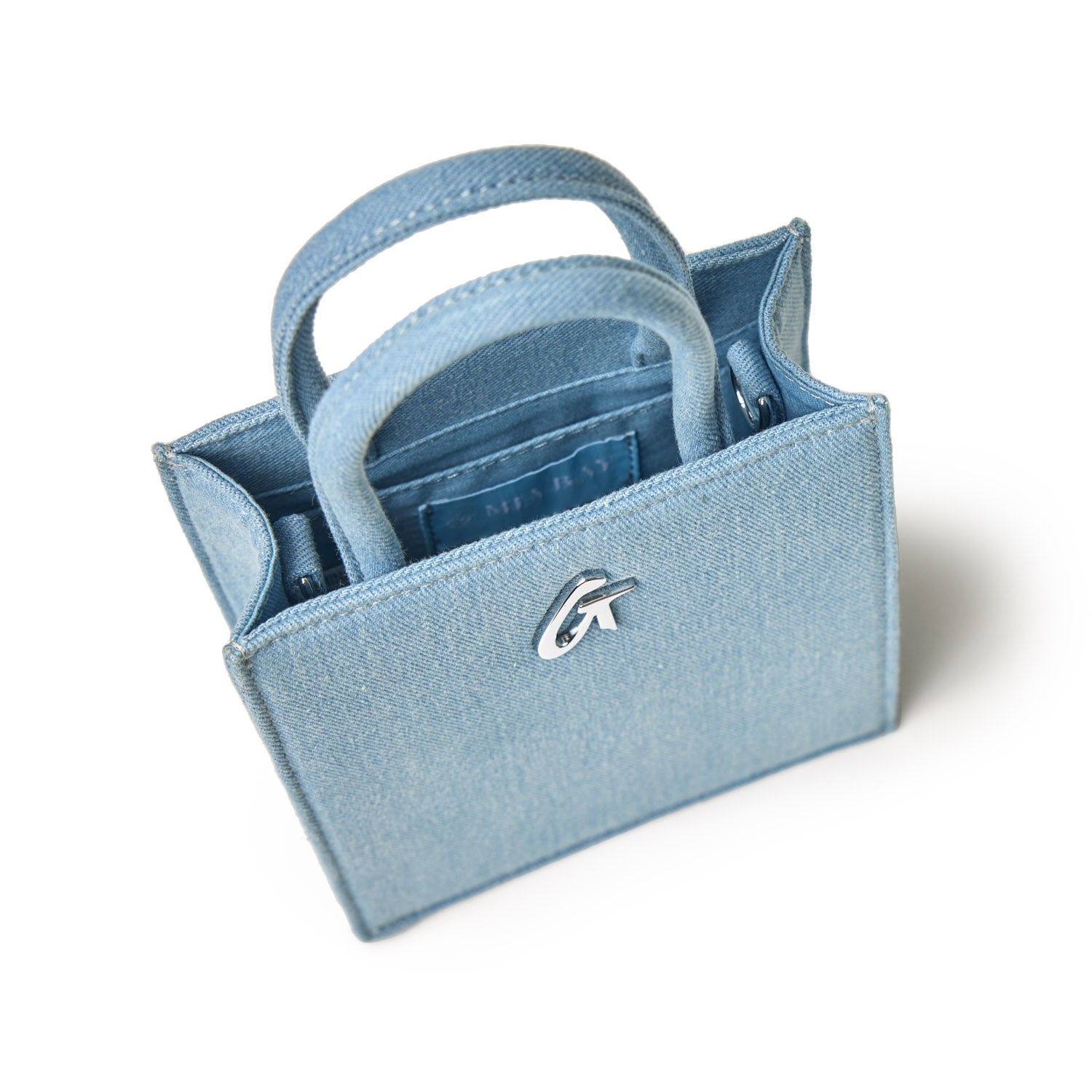 MINI DENIM SILVER TOTE