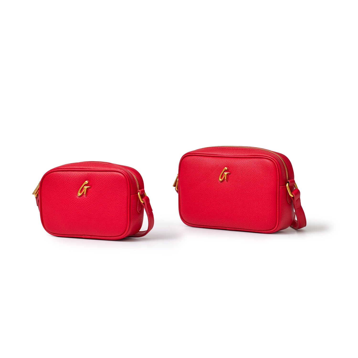 PEBBLE MINI CAMERA BAG RED