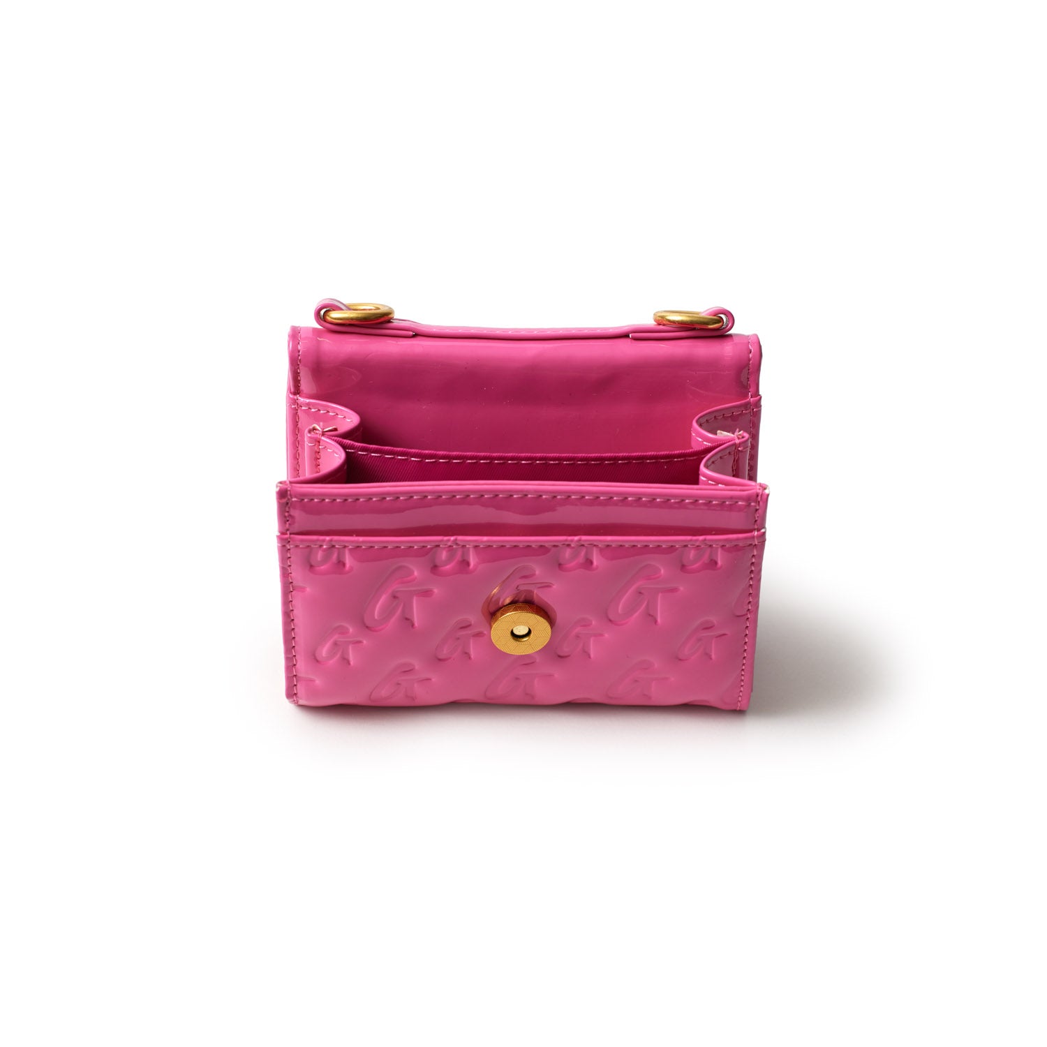 MONOGRAM GOLD COMPACT WOC CARDHOLDER BUNDLE - MIRROR HOT PINK