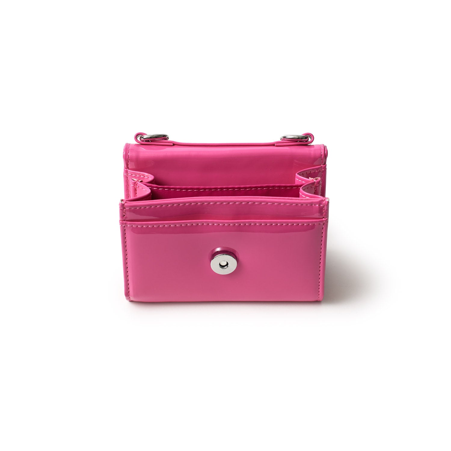 STANDARD SILVER COMPACT WOC CARDHOLDER BUNDLE - MIRROR HOT PINK