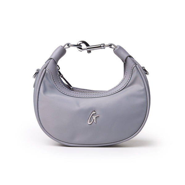Nano Nylon Hobo Bag | Gray | Water-Resistant & Lightweight | Glam