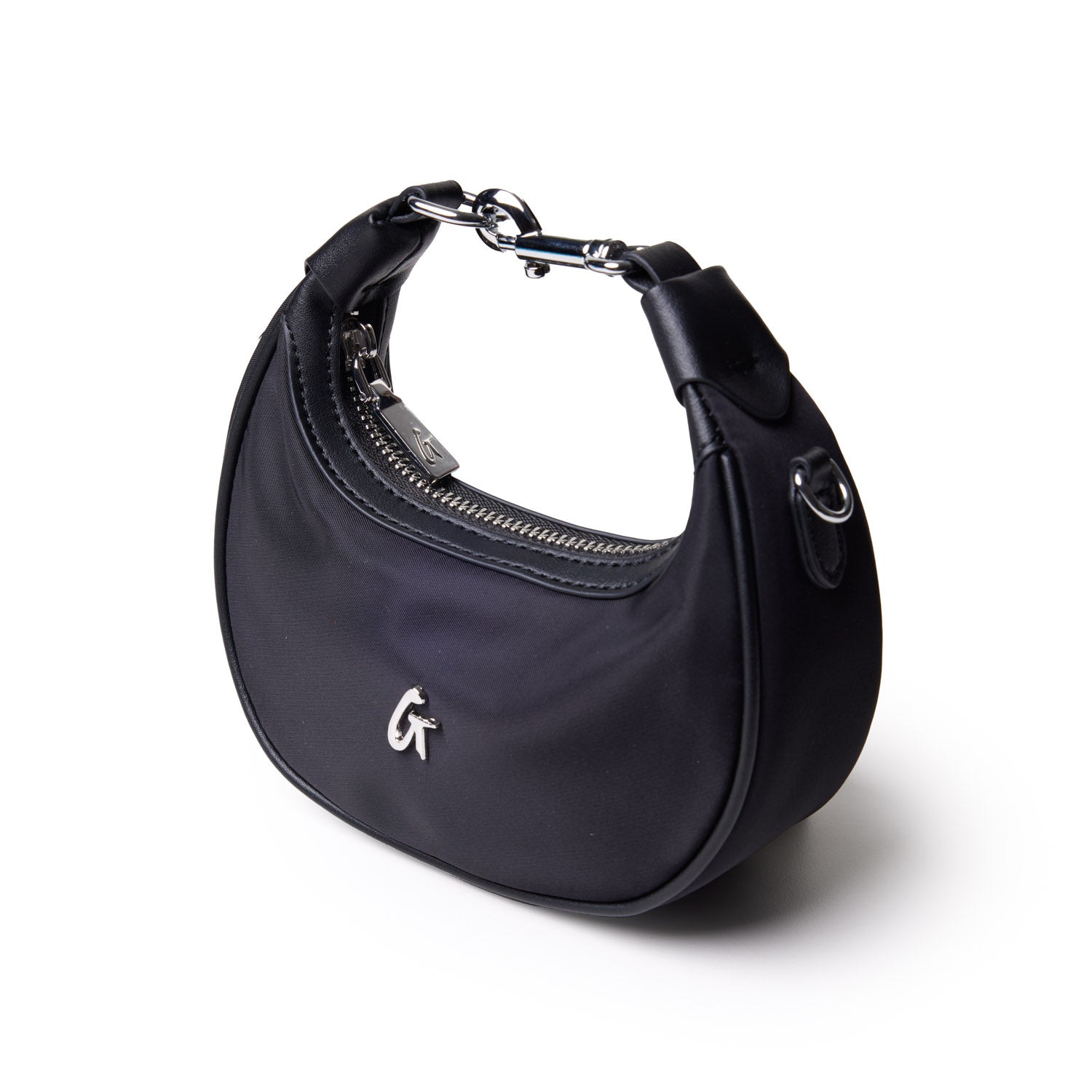 Nano Nylon Hobo Bag - Black | Water-Resistant | Lightweight
