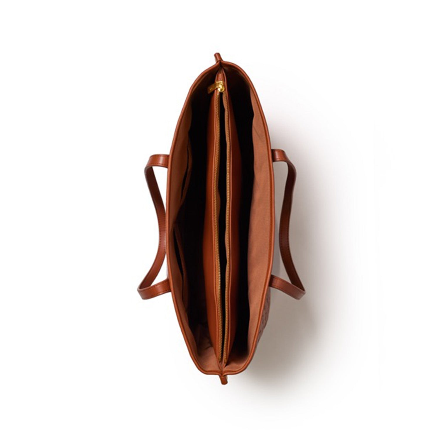 Brown XL Monogram Sleek Tote with spacious interior and zippered compartment, perfect for stylish organization.