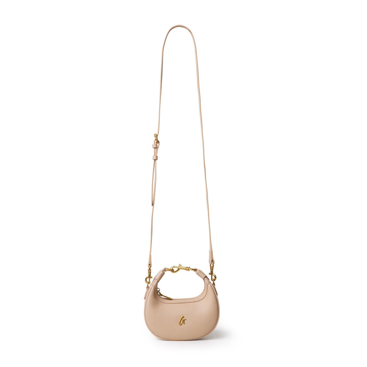 NANO PEBBLE HOBO BAG - NUDE