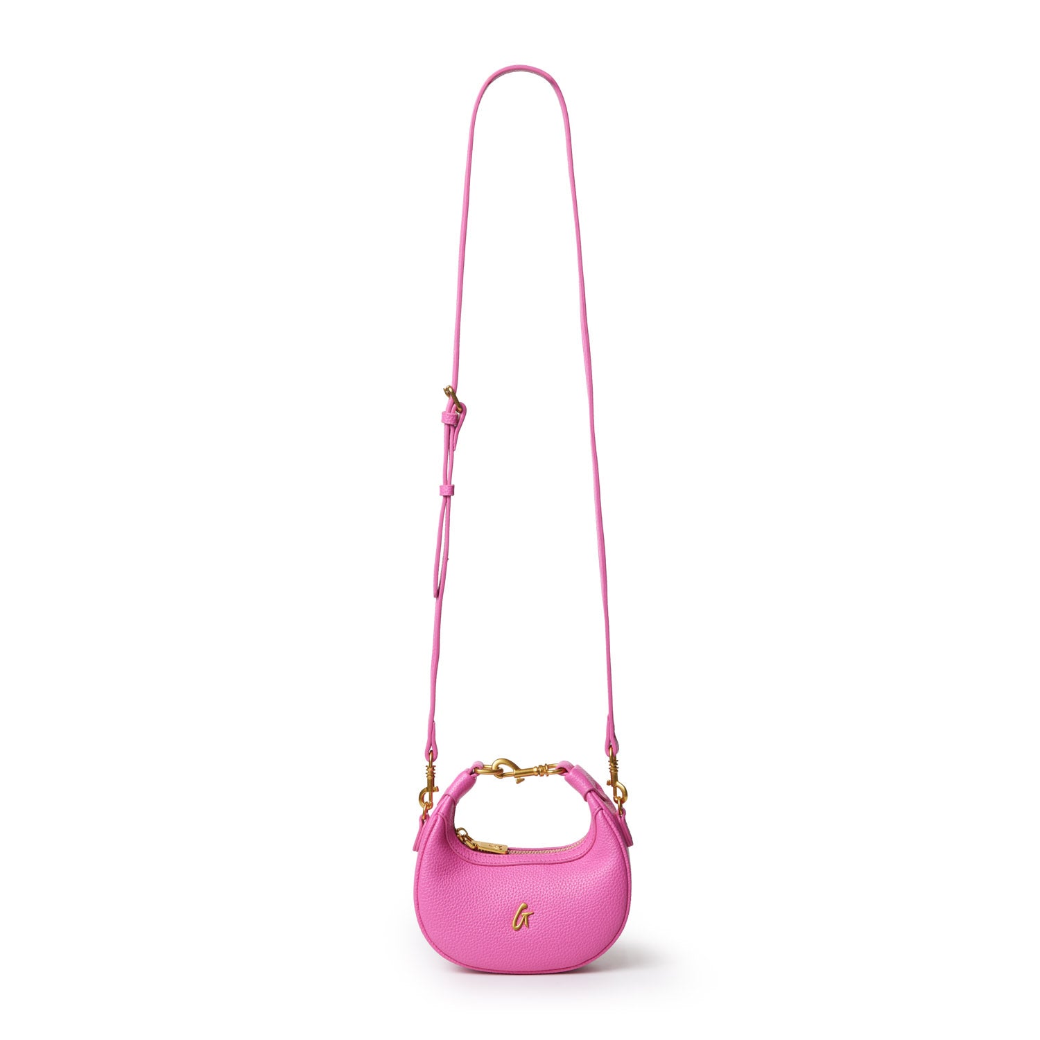 NANO PEBBLE HOBO BAG - HOT PINK