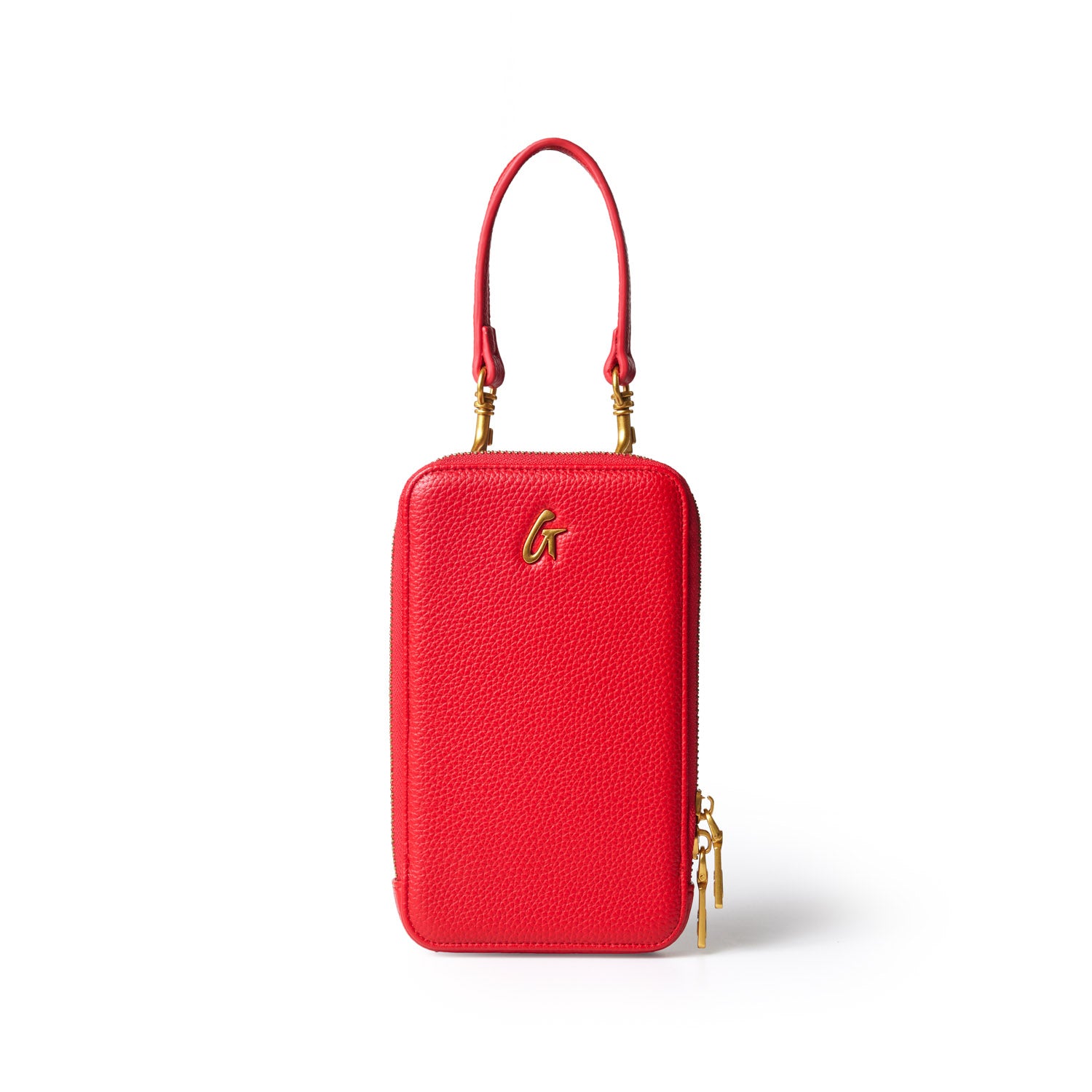 PEBBLE PHONE CROSSBODY - RED