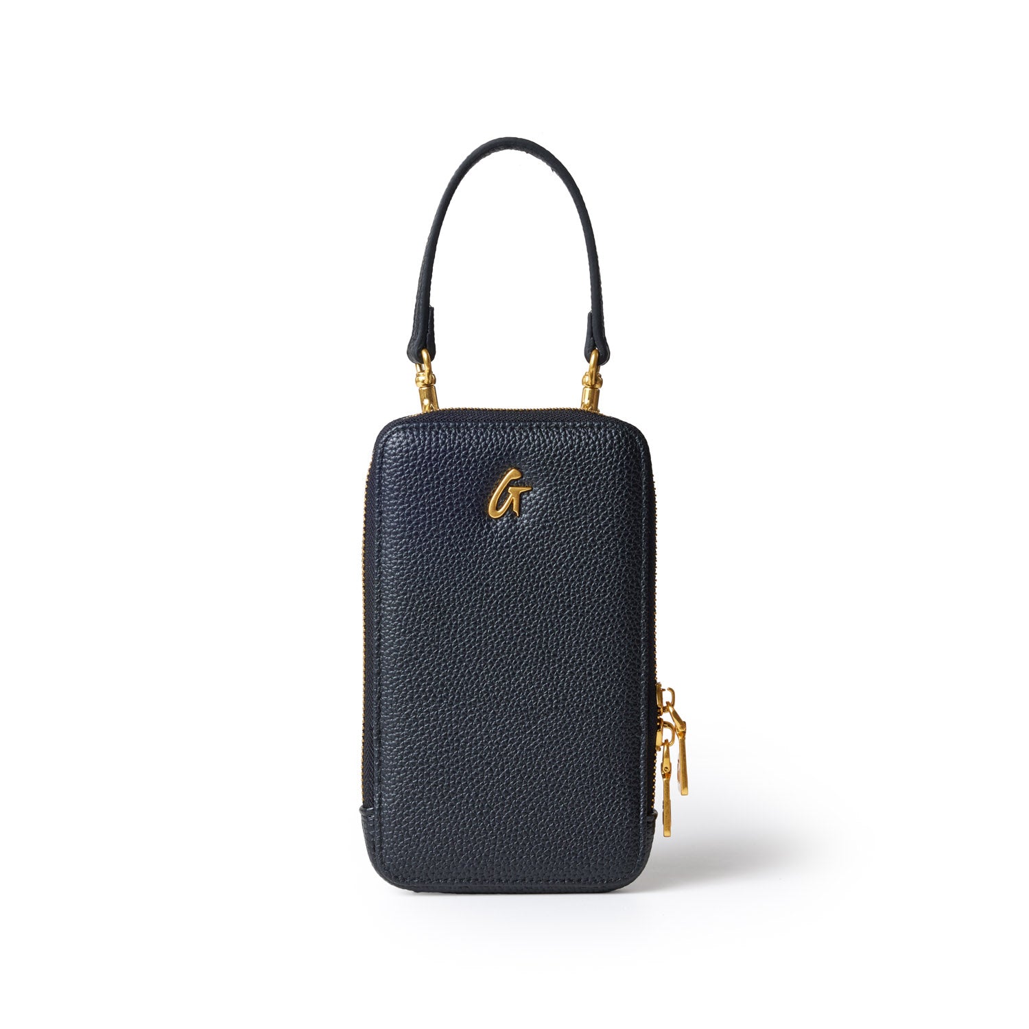 PEBBLE PHONE CROSSBODY - BLACK