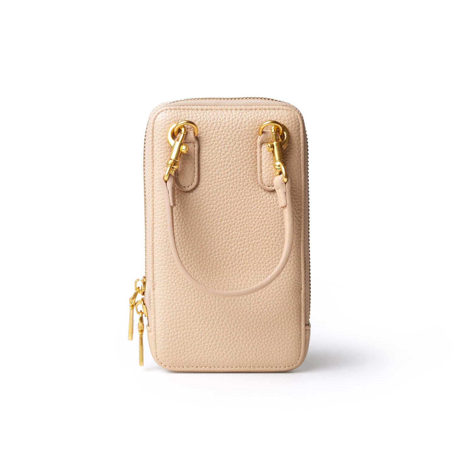 PEBBLE PHONE CROSSBODY - NUDE