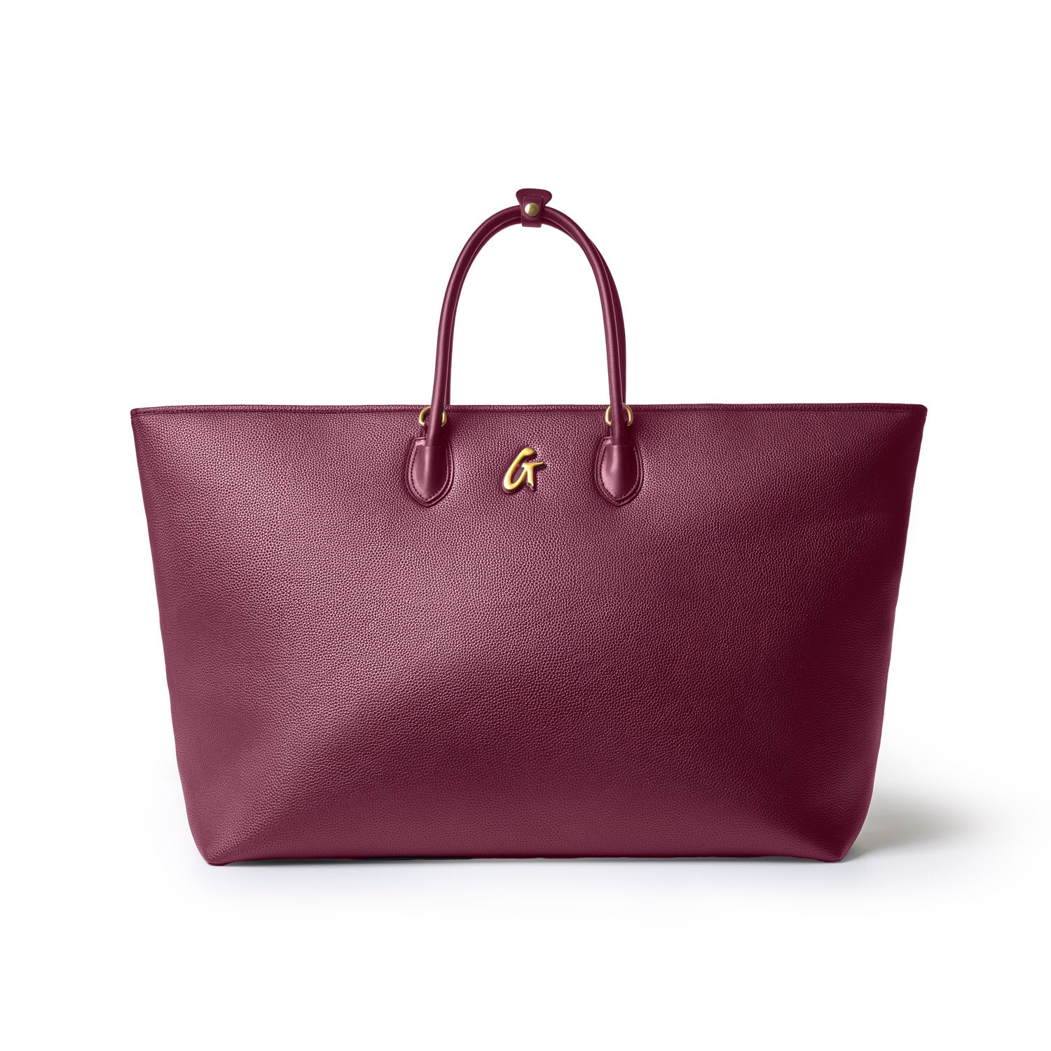 JUMBO PEBBLE TOTE BAG - BURGUNDY