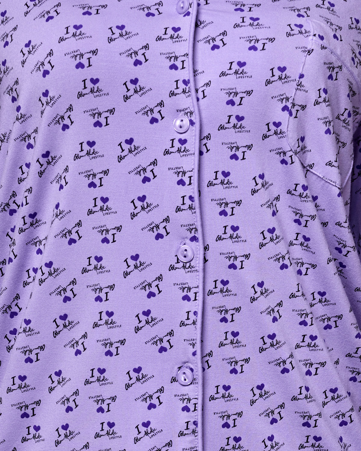 I LOVE GAL PAJAMAS STANDARD - PURPLE