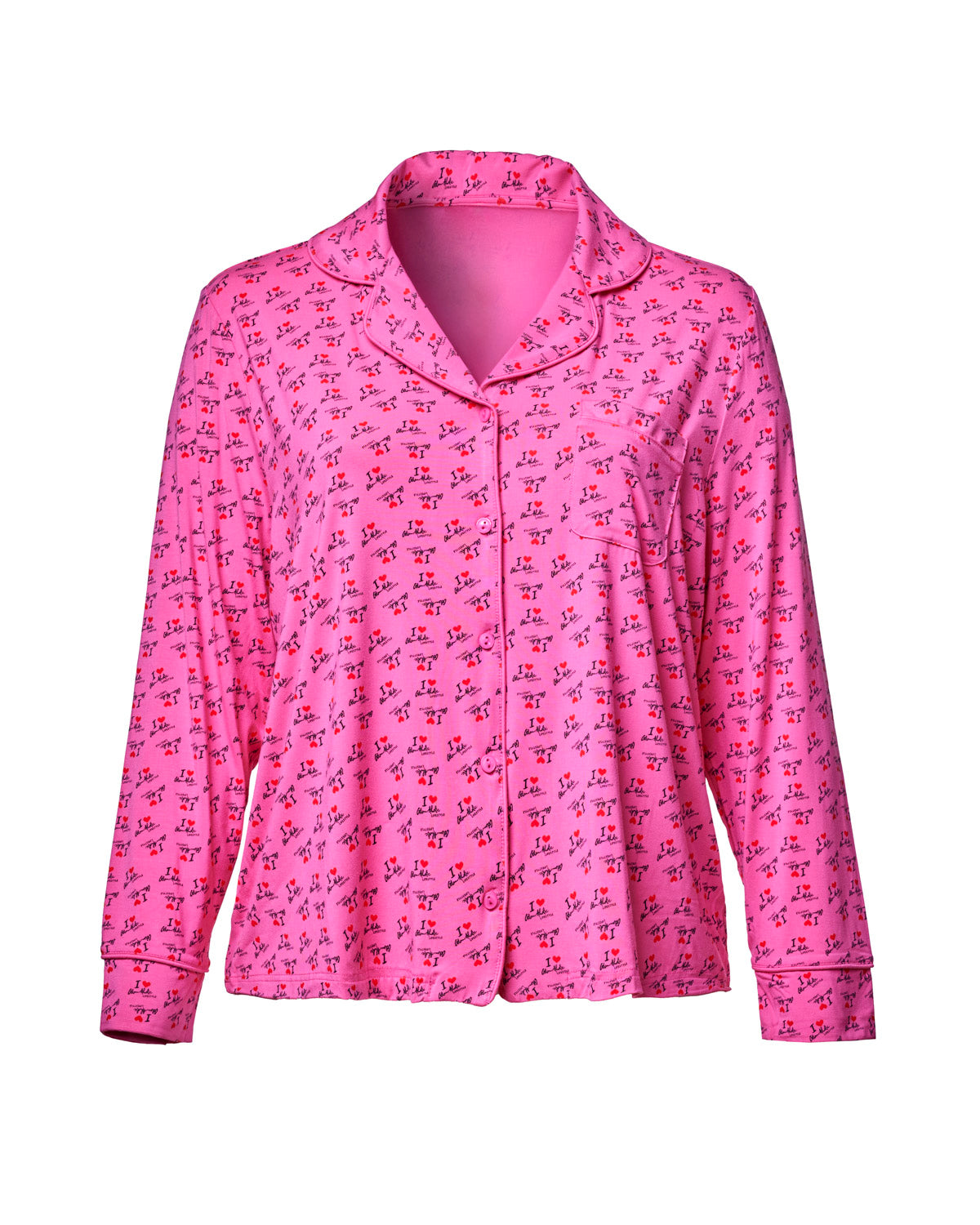 I LOVE GAL PAJAMAS STANDARD - HOT PINK