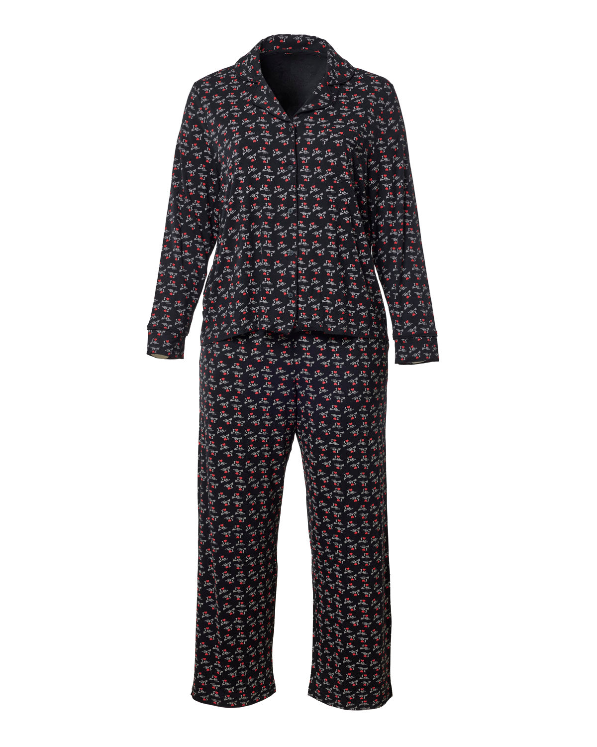 I LOVE GAL PAJAMAS STANDARD - BLACK