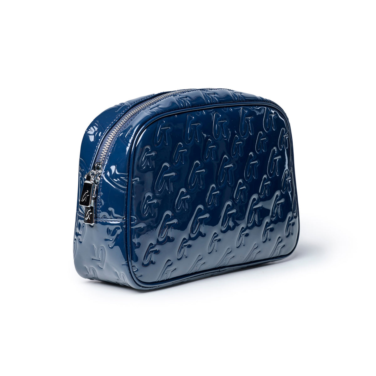 SMALL MONOGRAM TOILETRY BAG - MIRROR NAVY