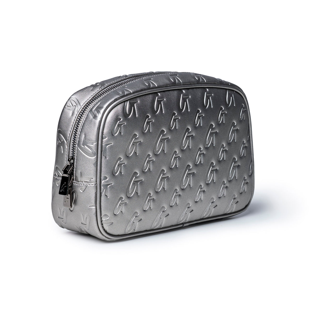 SMALL MONOGRAM TOILETRY BAG - PLATINUM
