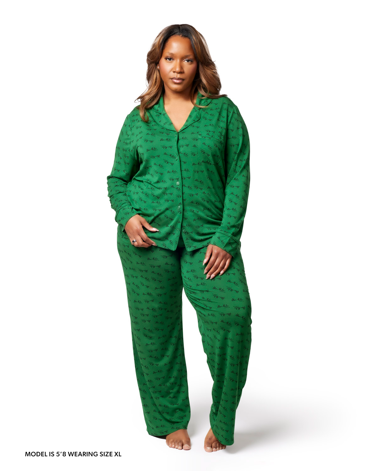 SIGNATURE PAJAMAS LONG - GREEN