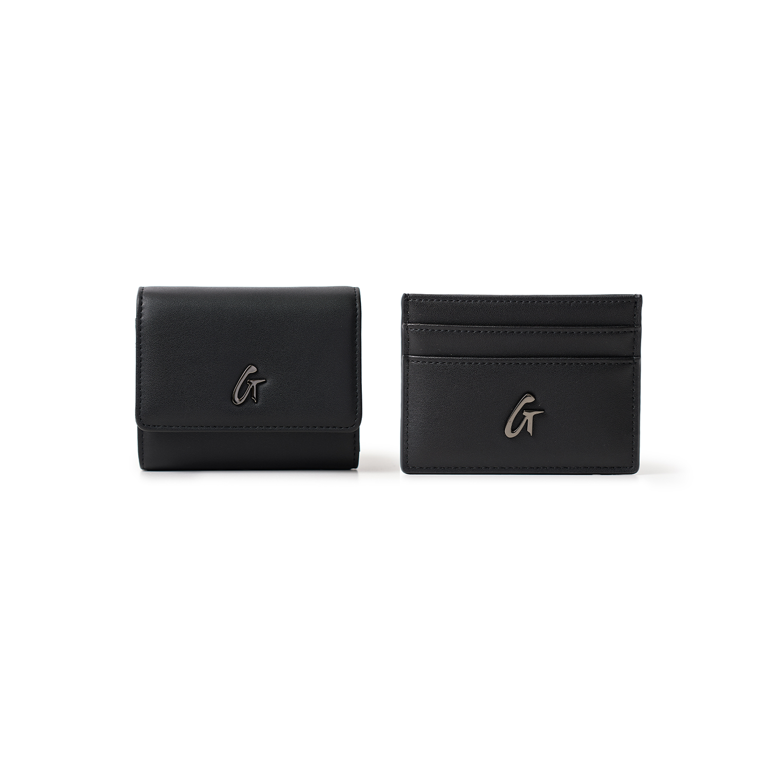 STANDARD GUNMETAL COMPACT WOC CARDHOLDER BUNDLE - BLACK