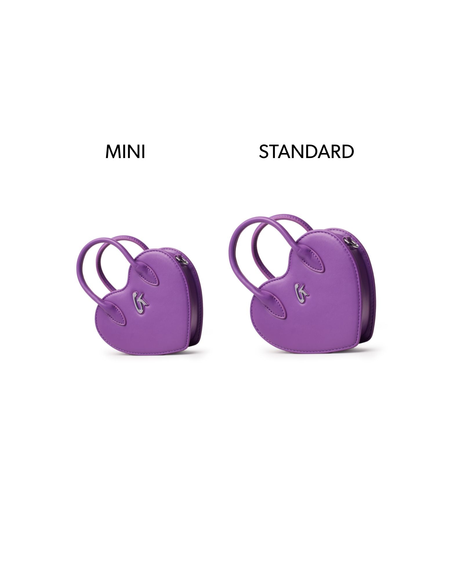Mini Heart Bag | Purple | Vegan Leather | Compact Crossbody - Iconic G