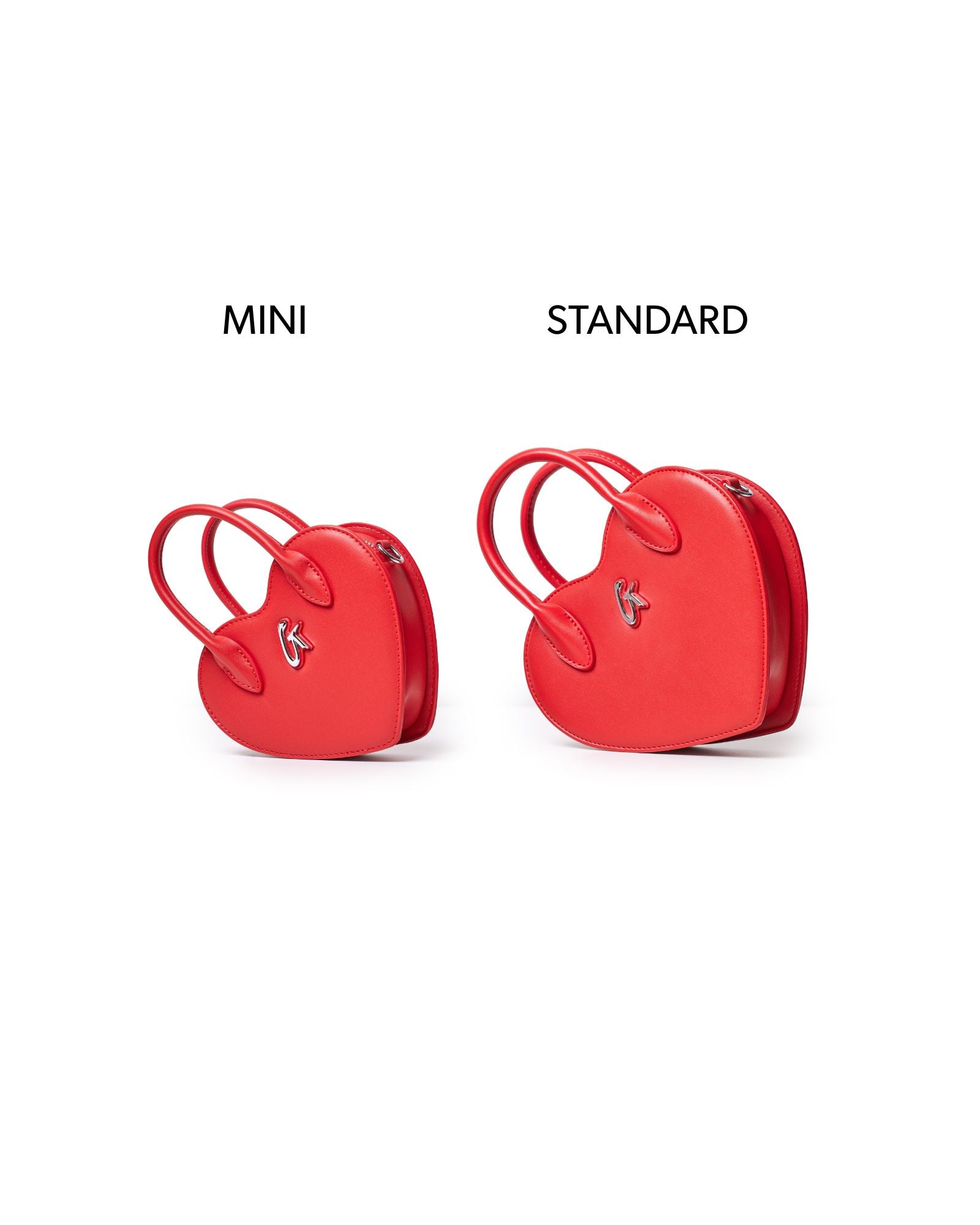 Glam-Aholic Red Heart Bag: Vegan Leather Crossbody with Iconic G