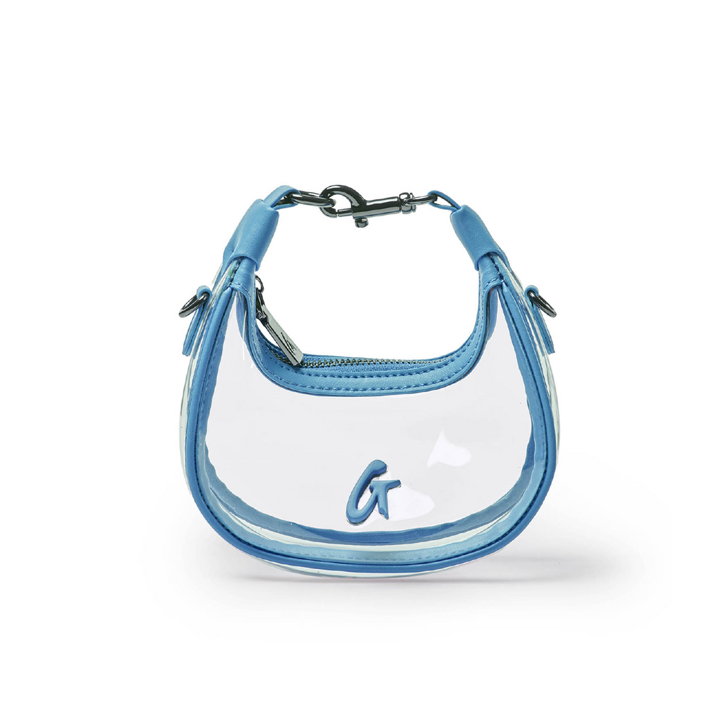 Nano Clear Hobo Bag | Honolulu Blue | Durable PVC | Sleek Crescent Nano Clear Hobo Bag | Honolulu Blue | Durable PVC | Sleek Crescent