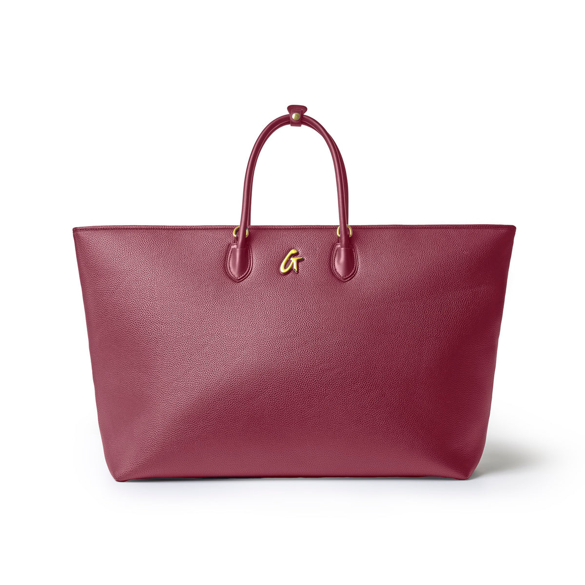 Jumbo Pebble Tote Bag | Burgundy | Premium Vegan Leather | Glam