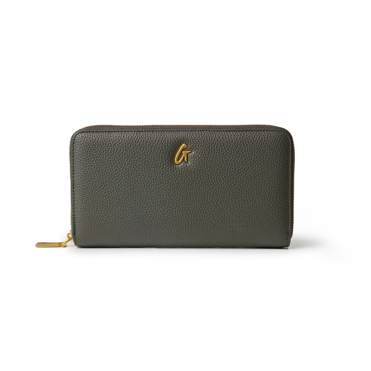 PEBBLE JUMBO WALLET OLIVE GREEN | Vegan Leather Wallet with
