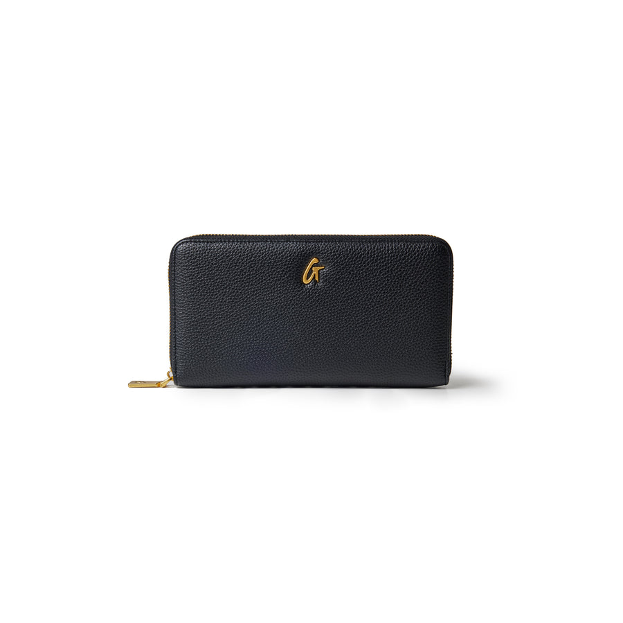 Glam-Aholic Lifestyle Pebble Standard Wallet Black Vegan Leather Luxury ...