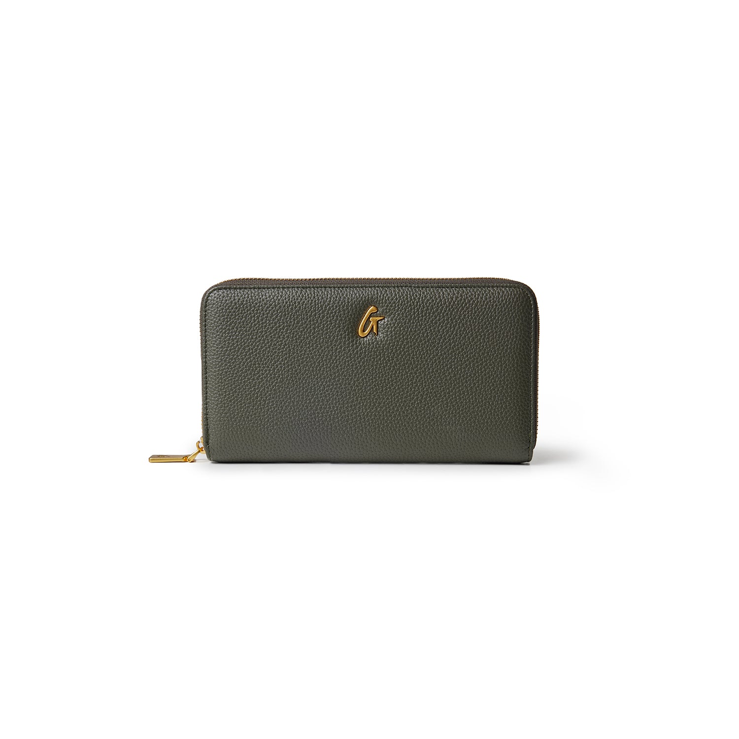 PEBBLE JUMBO WALLET OLIVE GREEN