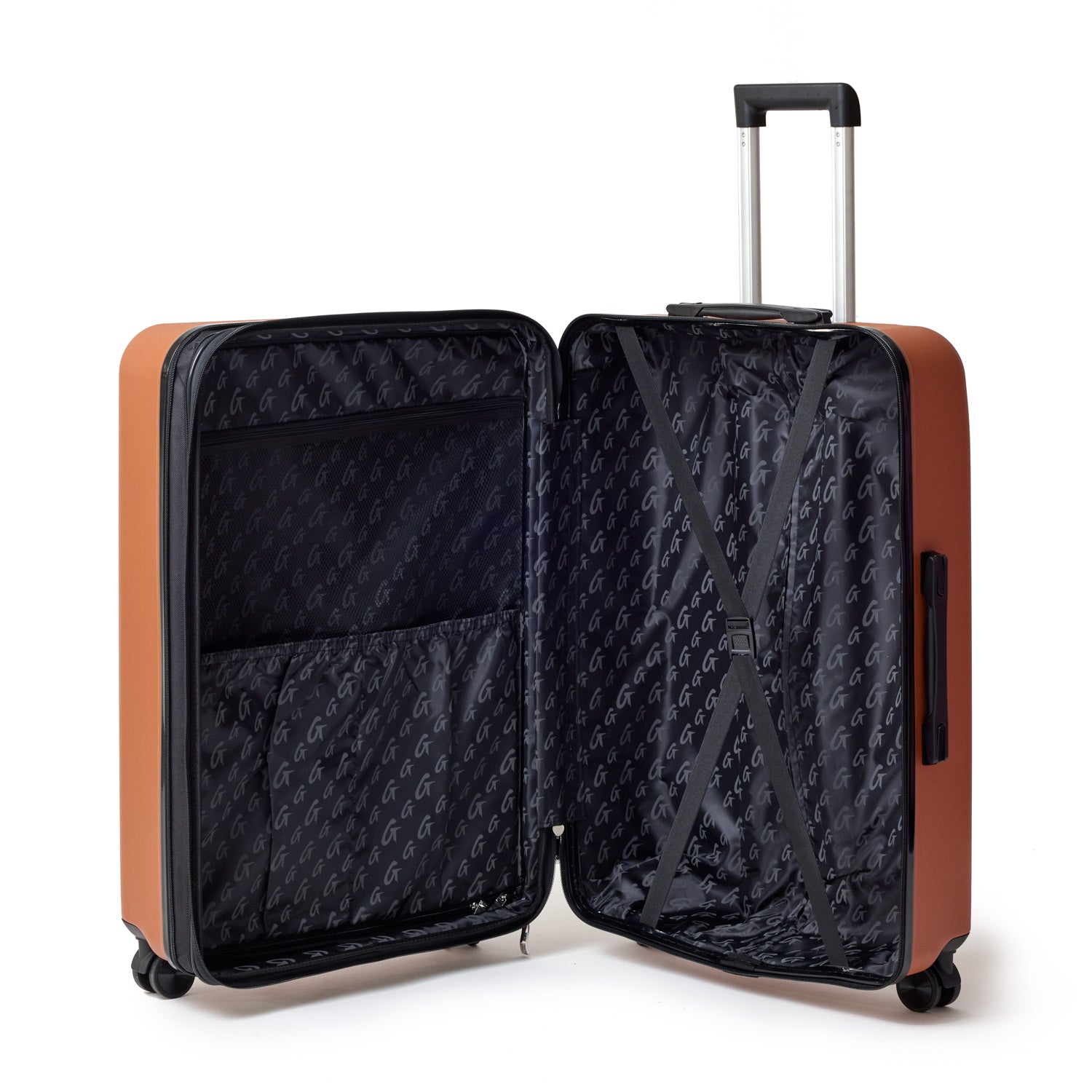 LARGE CHECKED LUGGAGE BROWN