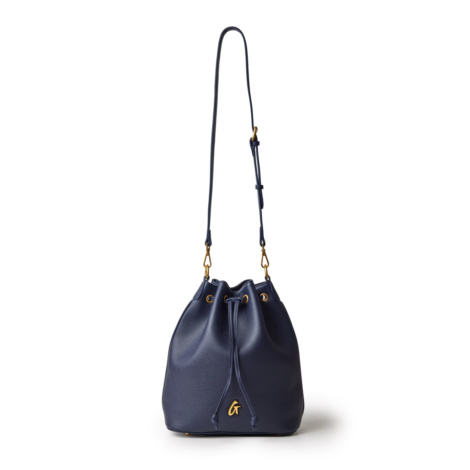 PEBBLE LARGE BUCKET BAG NAVY