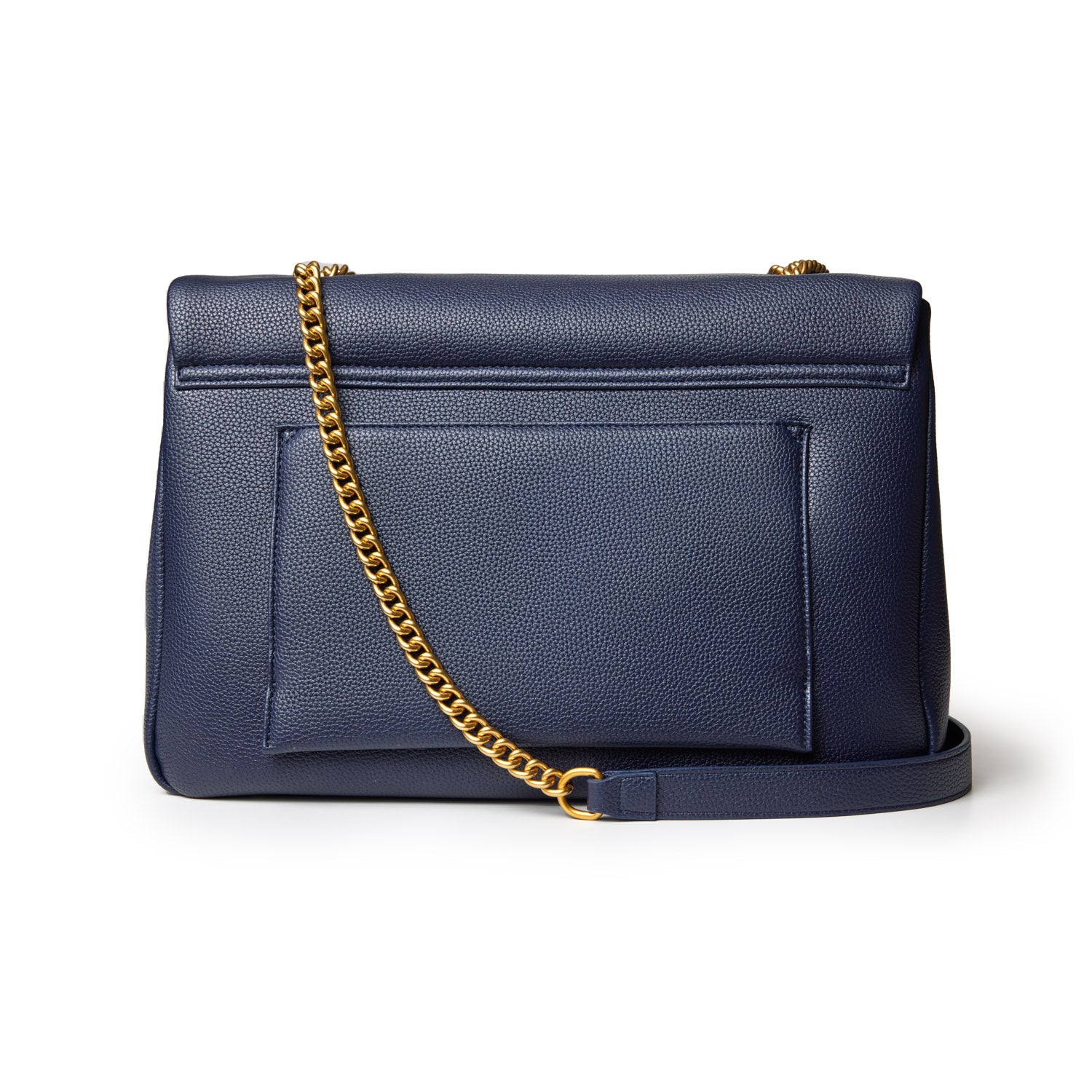 PEBBLE LARGE FLAP BAG NAVY