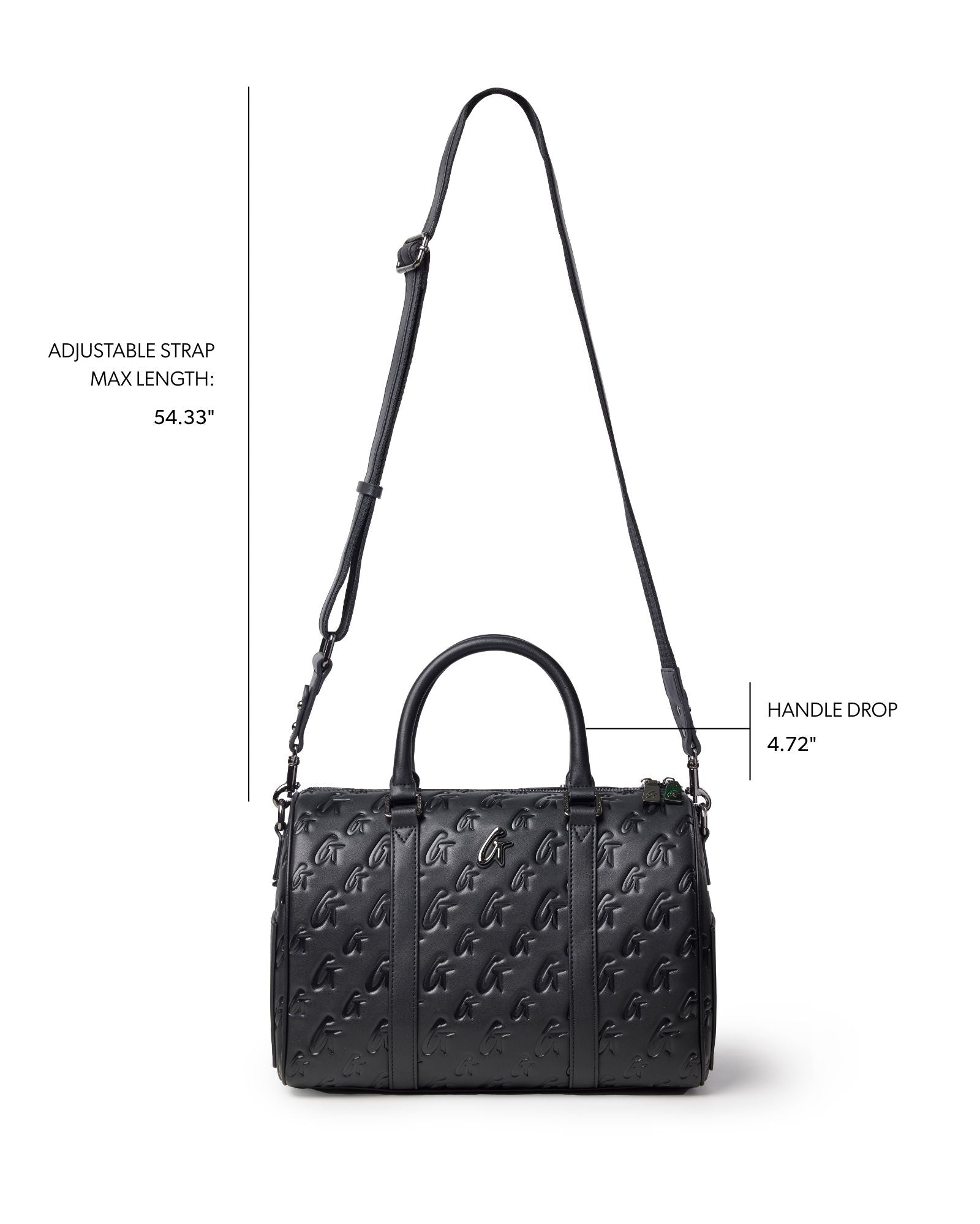 Large Monogram Gal Boston Bag - Black | Signature G Print | Roomy