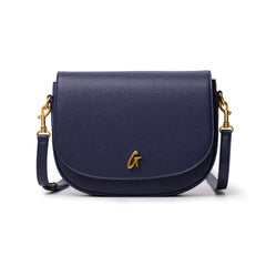 PEBBLE SHOULDER BAG NAVY LARGE