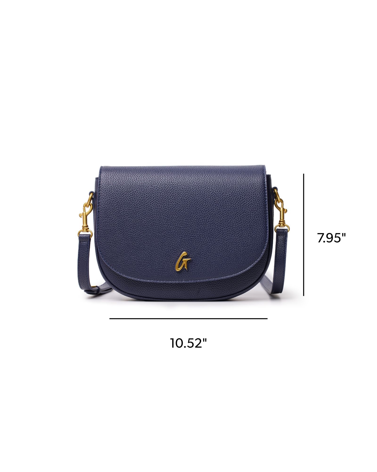Glam-Aholic Lifestyle Navy Large Pebble Shoulder Bag - Vegan