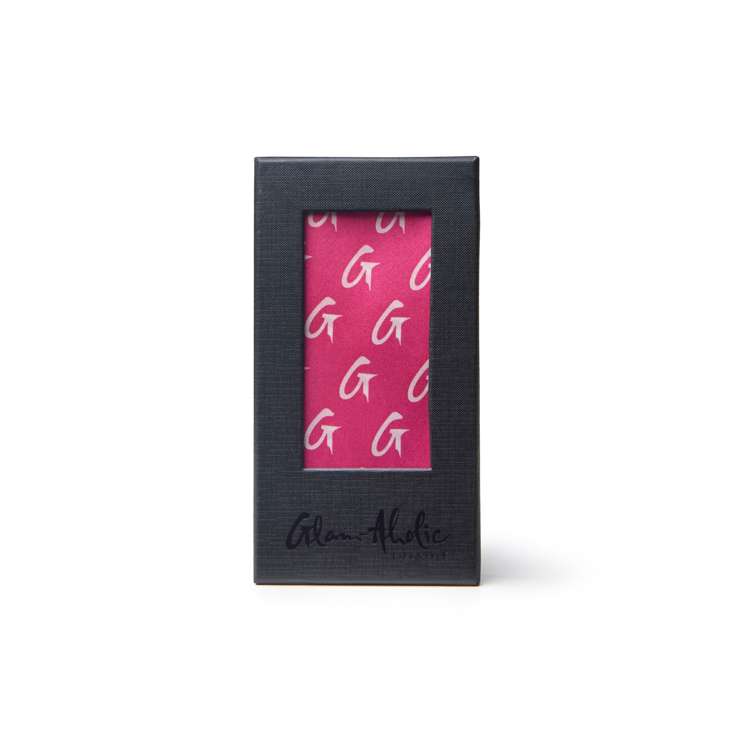 BUSY LIVING MEDIUM MONOGRAM SILK SCARF - HOT PINK
