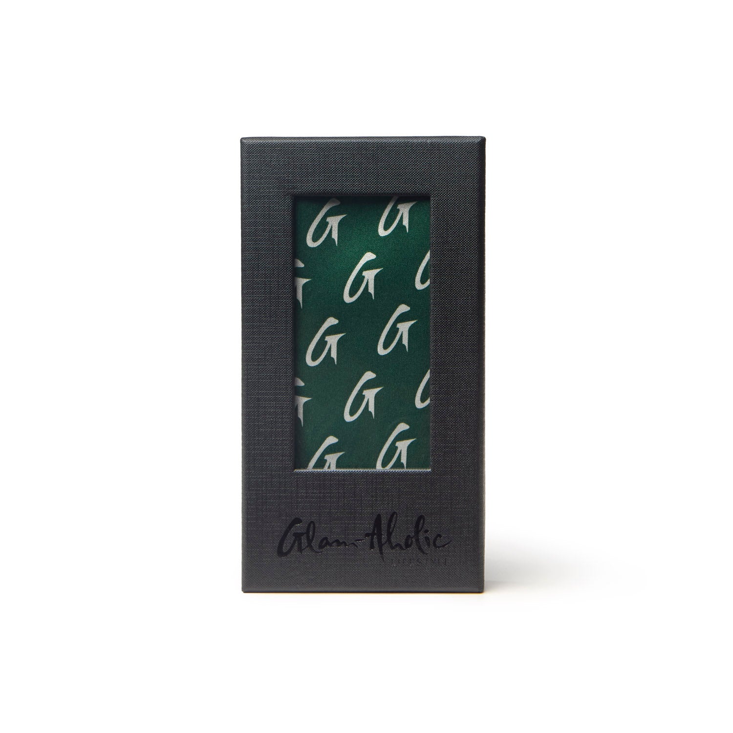 BUSY LIVING MEDIUM MONOGRAM SILK SCARF - GREEN