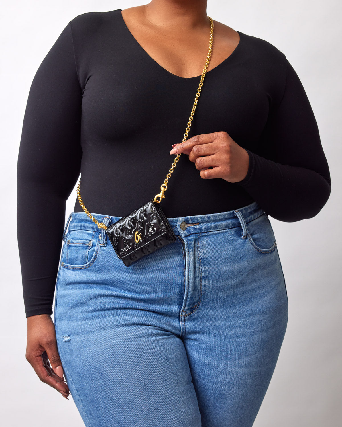 MONOGRAM MIRROR BLACK COMPACT WALLET