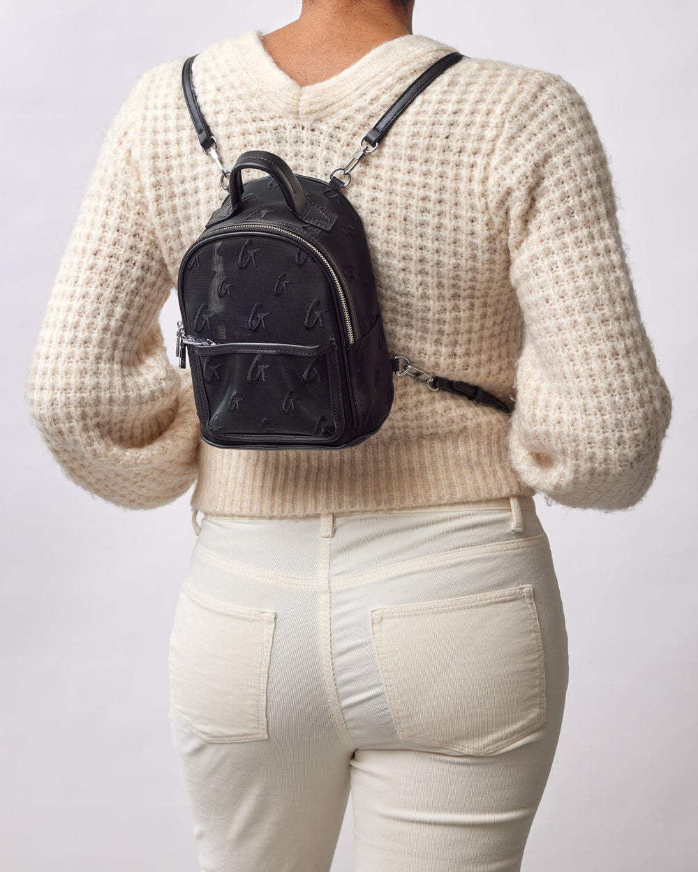 Mini Mesh Backpack - Sheer Monogram Accessible Front Zip Pocket