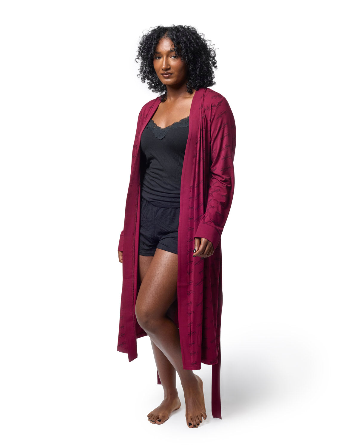 SIGNATURE LUXE ROBE - BURGUNDY