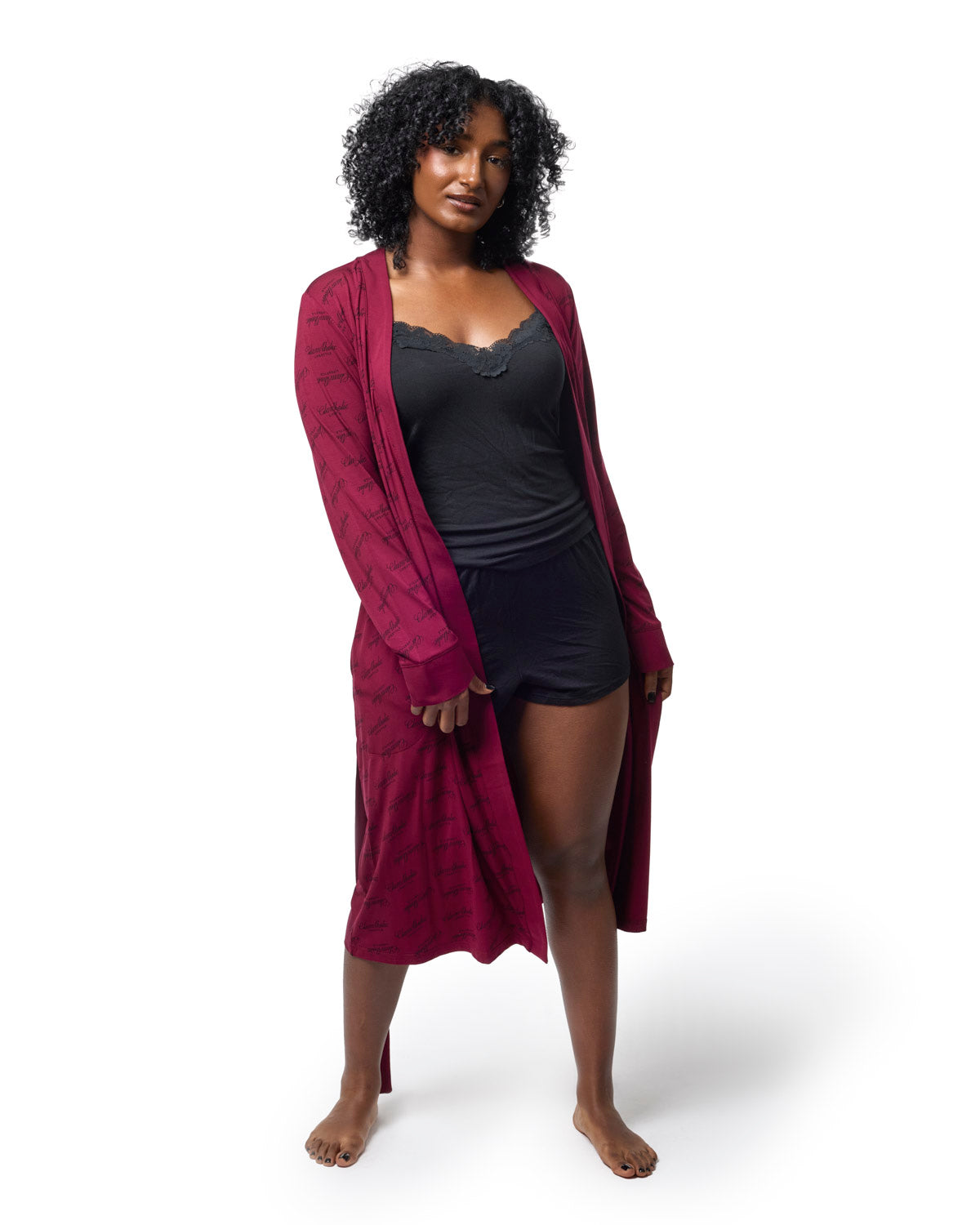 SIGNATURE LUXE ROBE - BURGUNDY