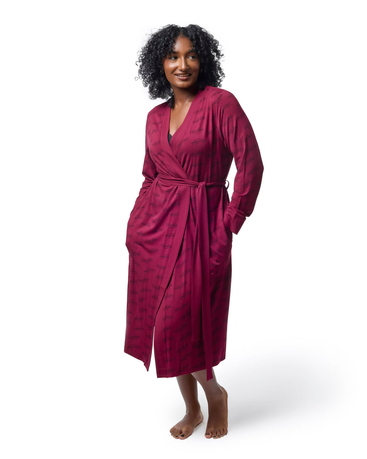 SIGNATURE LUXE ROBE - BURGUNDY