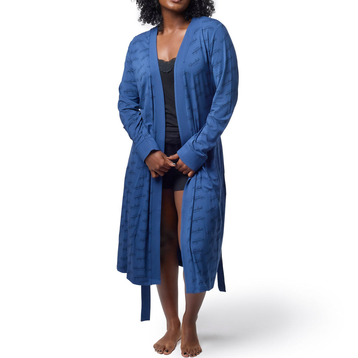 SIGNATURE LUXE ROBE - NAVY