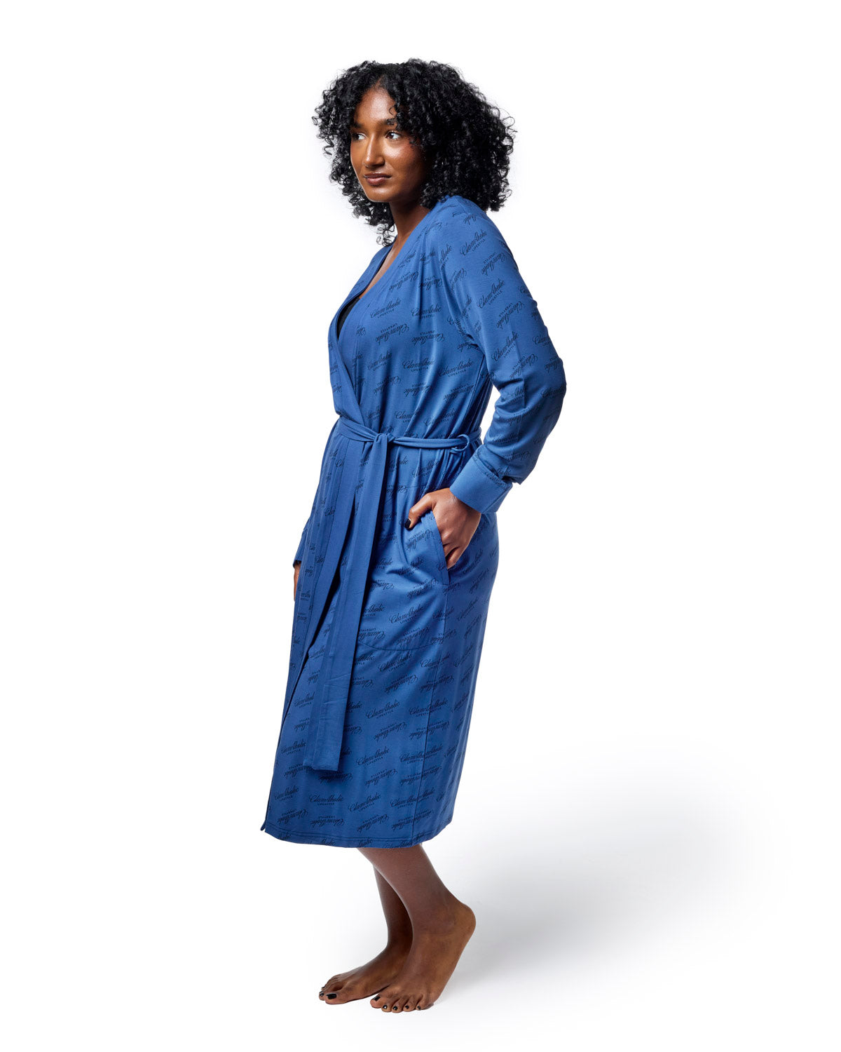 SIGNATURE LUXE ROBE - NAVY
