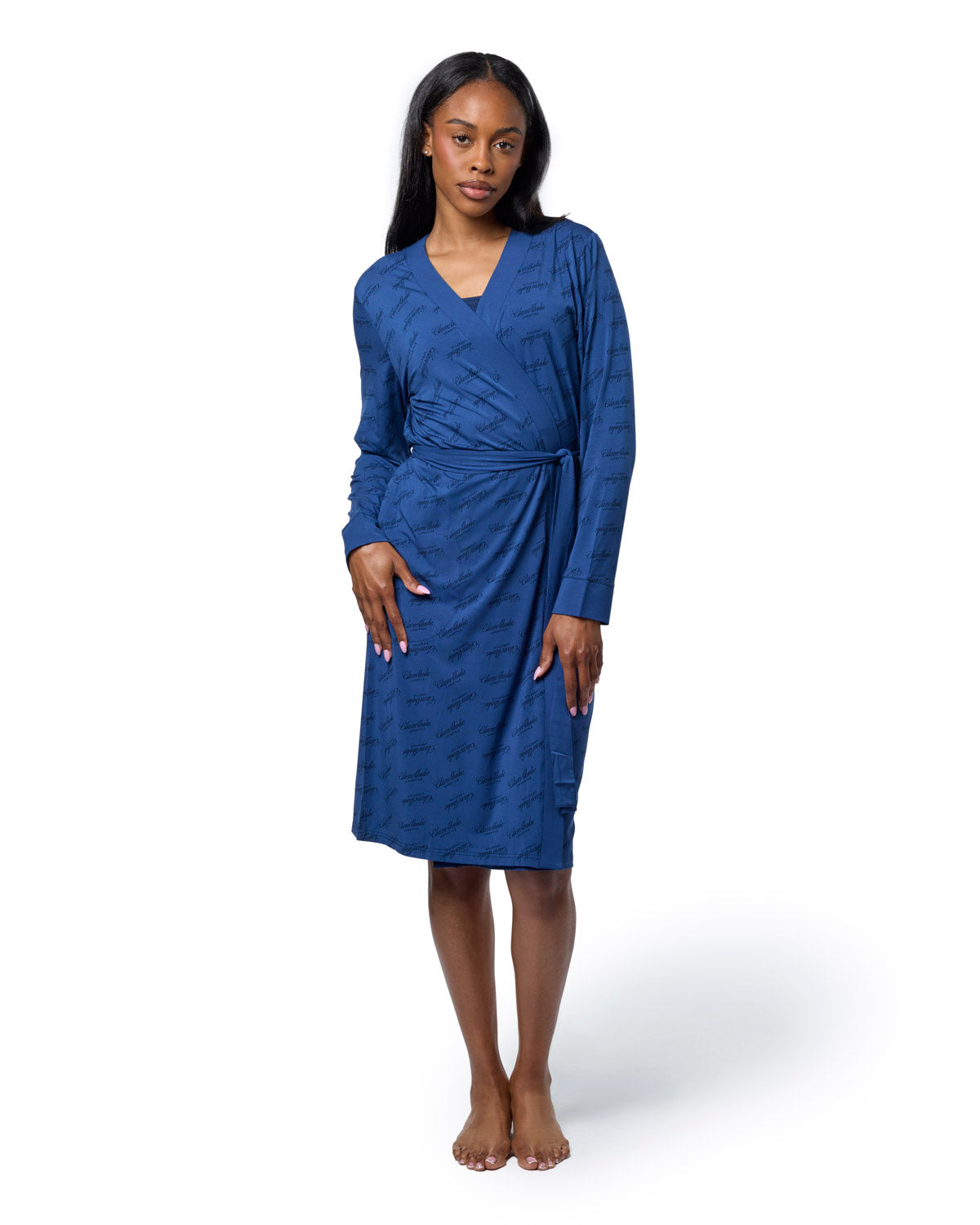 SIGNATURE LUXE ROBE - NAVY