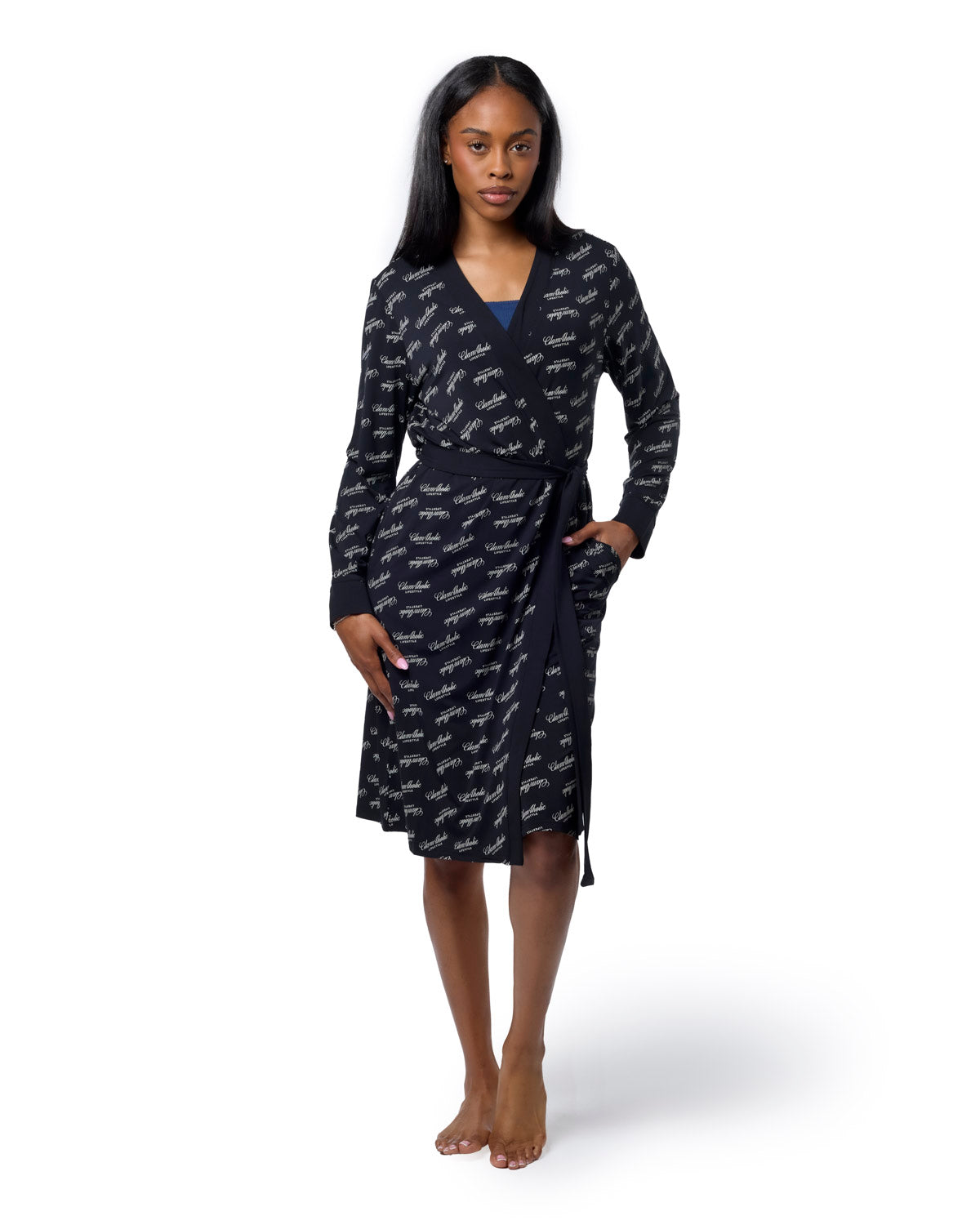 SIGNATURE LUXE ROBE - BLACK