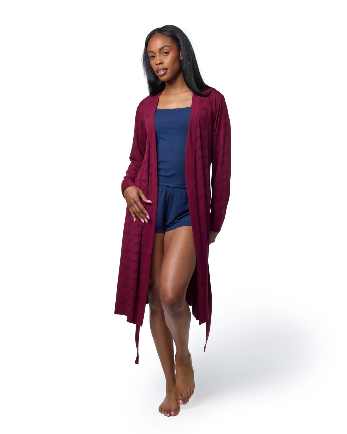 SIGNATURE LUXE ROBE - BURGUNDY
