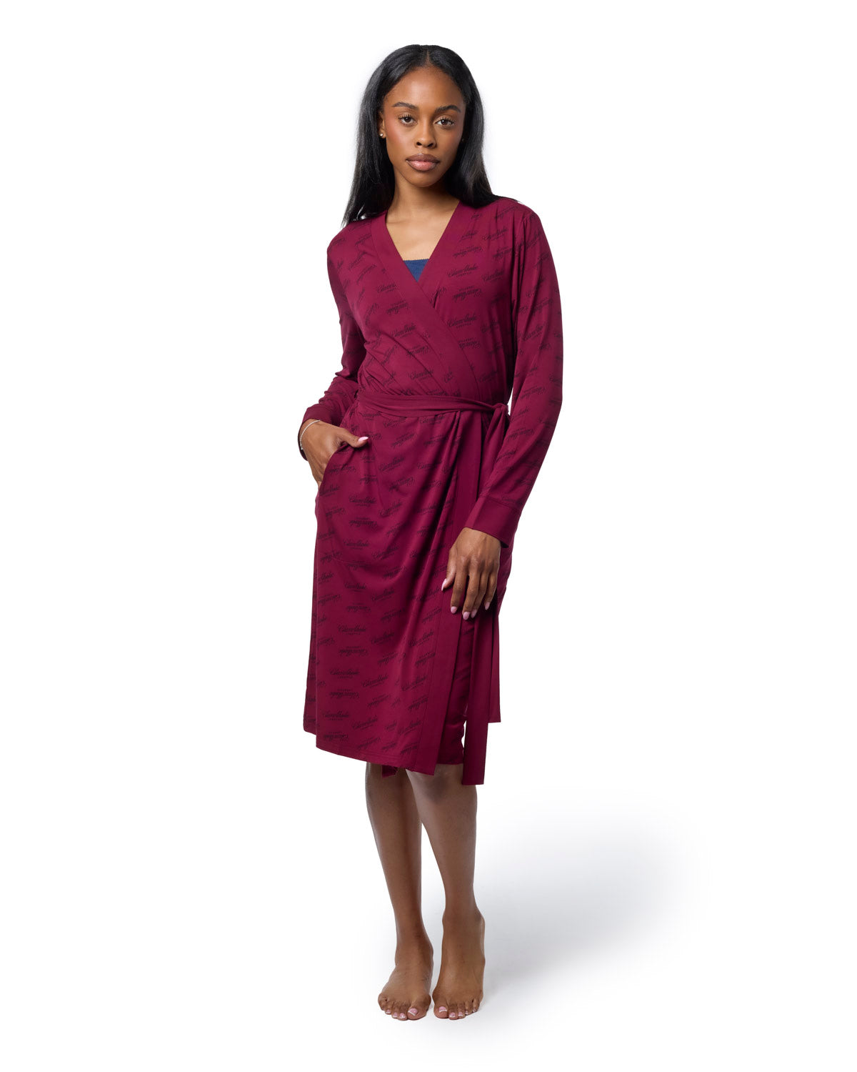 SIGNATURE LUXE ROBE - BURGUNDY