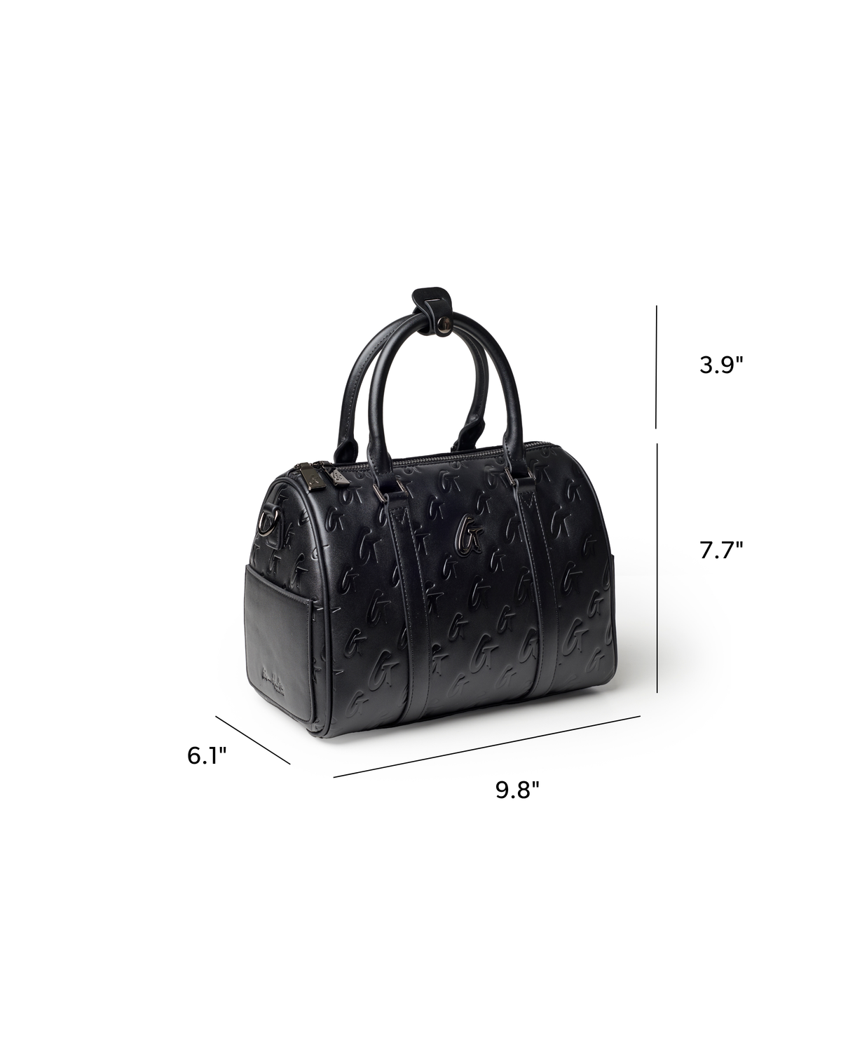 MINI MONOGRAM GAL BOSTON BAG - BLACK